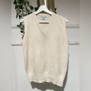 Dior V-Neck Cream Sweater Vest